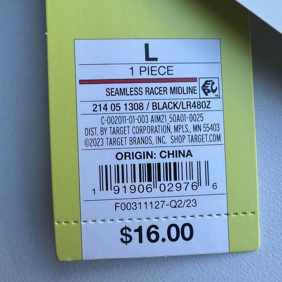 All in Motion Women's Seamless Medium Support Racerback Sports Bra Black Large - Picture 5 of 5